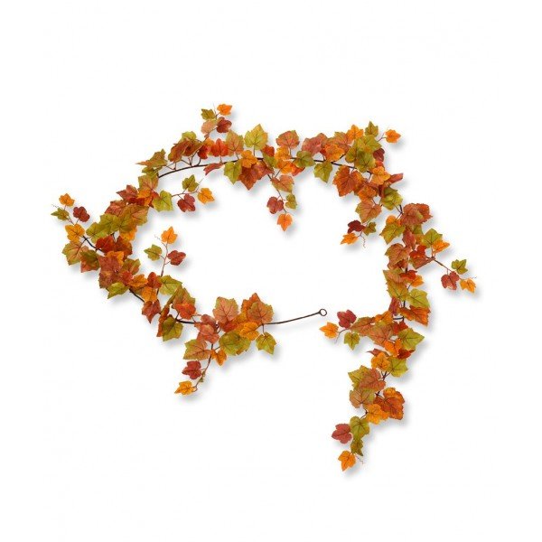 Deze kunstzijden Druiven herfst guirlande is een ware lust om naar te kijken. Met frisse herfstkleuren