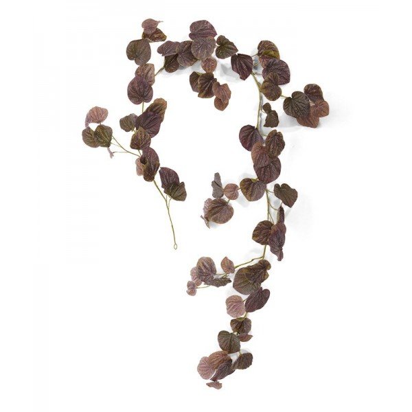 Nieuw: Kunst Peperomia Caperata Guirlande 180 cm burgundy