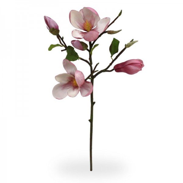 5 kunstbloemen en 3 knoppen welke