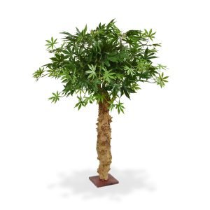 Met deze schitterende groene Acer Kunstbonsai op stam haalt u Oosterse sferen in huis! De Acer Bonsai