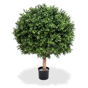 De kunst Buxus Bol Deluxe 60 cm is gemaakt van pvc-plastic