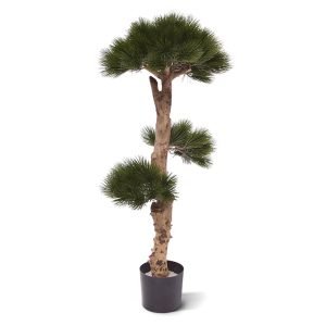 Deze Pinus Bonsai kunstboom is op het oog nauwelijks van echt te onderscheiden en de naaldtakken voelen ook nog eens alsof ze echt zijn. Een echte Bonsai boom is eigenlijk een miniversie van een grote boom in de natuur
