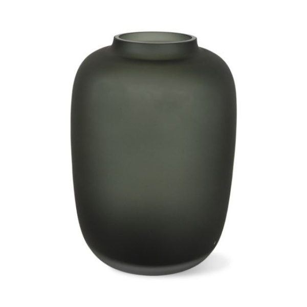 Bloemenvaas Artic XS 24x 17 cm satijn grijs 1