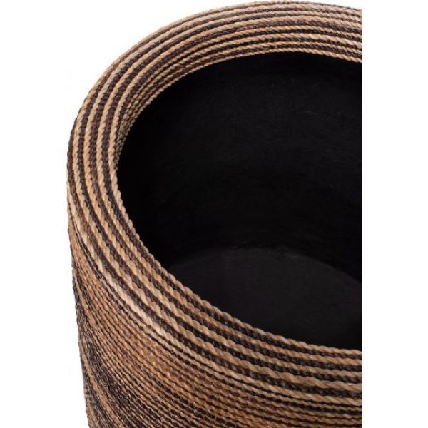 Plantenbakken Natural weave Abaca planter 46x46cm 2
