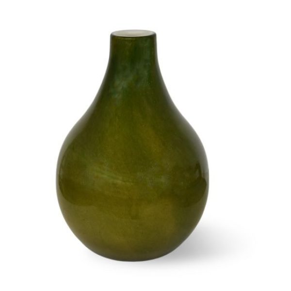 Kunstbloemen Zzing vaas Jeanny 28x19 cm mosgroen 1