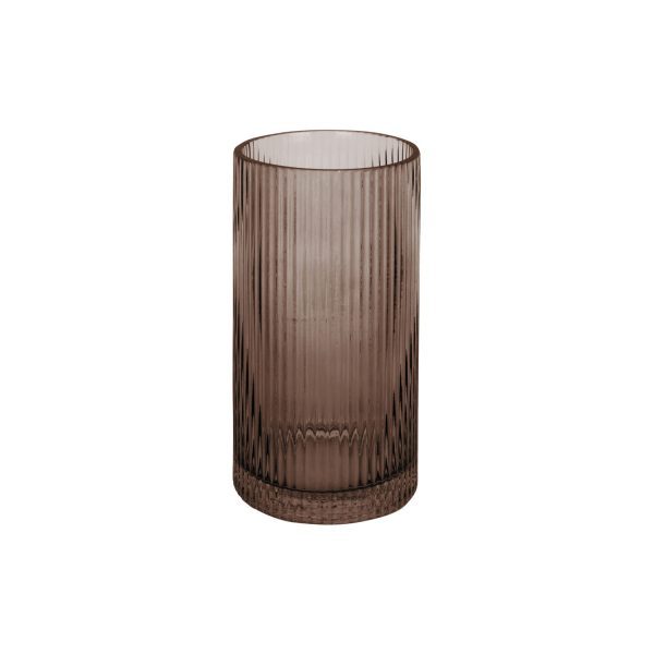Bloemenvaas Allure Straight 20x 10 cm - chocoladebruin Fancy bloemenvaas! De Allure bloemenvaas is mooi in zijn eenvoud en modern door zijn getinte glas. Prachtig op de eettafel