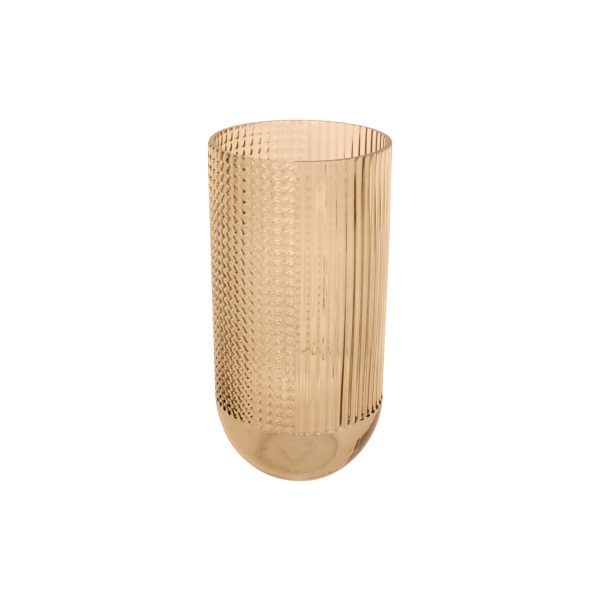 Bloemenvaas Attract groot 30x 15cm - zandbruin Kunstboeket halen? Want de deze bloemenvaas staat te popelen om te pronken met mooie kunstbloemen op uw aanrecht of eettafel. Dankzij het smalle