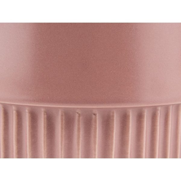Plantenpot Ribbed High 26x 12 cm roze 3