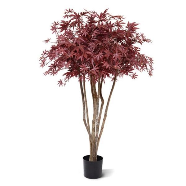 Acer deluxe kunstboom op stam 130 cm burgundy 6