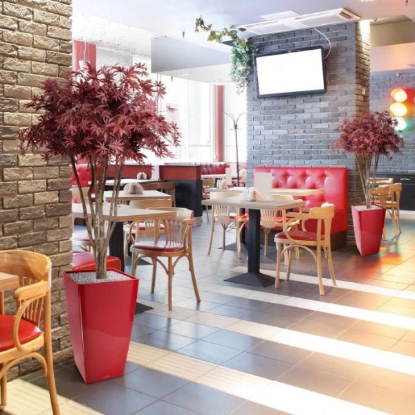 Acer deluxe kunstboom op stam 130 cm burgundy 9