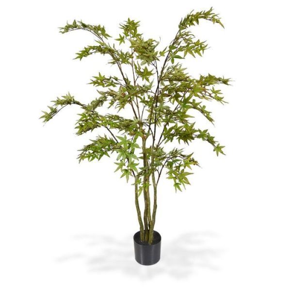 Acer-kunstboom-150-cm-groen-4 waardoor u deze direct in een sierpot of bak kunt plaatsen. De afgebeelde potten zijn eventueel direct tegen meerprijs mee te bestellen.