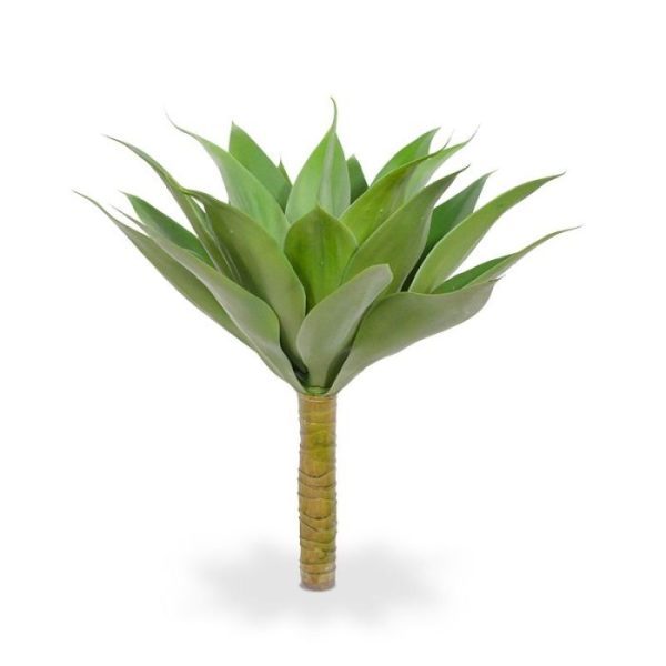 op werk of welke plek dan ook. Deze fraaie en natuurgetrouwe kunst Agave is opgebouwd uit een stam van volkunststof van waaruit de tientallen