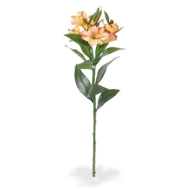 Kunst steelbloemen Alstromeria kunstbloem 63 cm geel 2