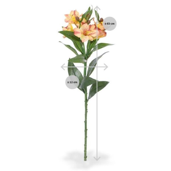 Alstromeria kunstbloem 63 cm geel Nieuw - Alstromeria kunstbloem 63 cm geel