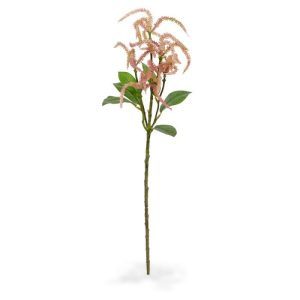 7 kunstzijden bladeren en realistische pluimen. De nagemaakte Amaranthus roze wordt standaard als losse steel geleverd en kan daardoor decoratief verwerkt worden in prachtige kunstboeketten. De lengte is ongeveer 55 cm. De breedte is ongeveer 15 cm