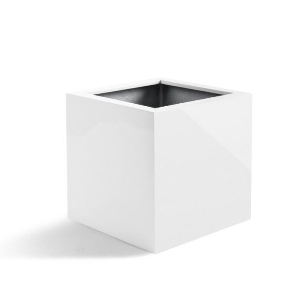 Argento Cube S Shiny White 30x30 modern en weersbestendig. U kunt kiezen uit diverse vormen en verschillende moderne