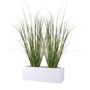 Deze speelse Bamboe Grasplant 80 cm is een prachtige aanvulling op het assortiment kunstgras planten. Dit bamboegras heeft met zijn vele scheuten en kleurschakering