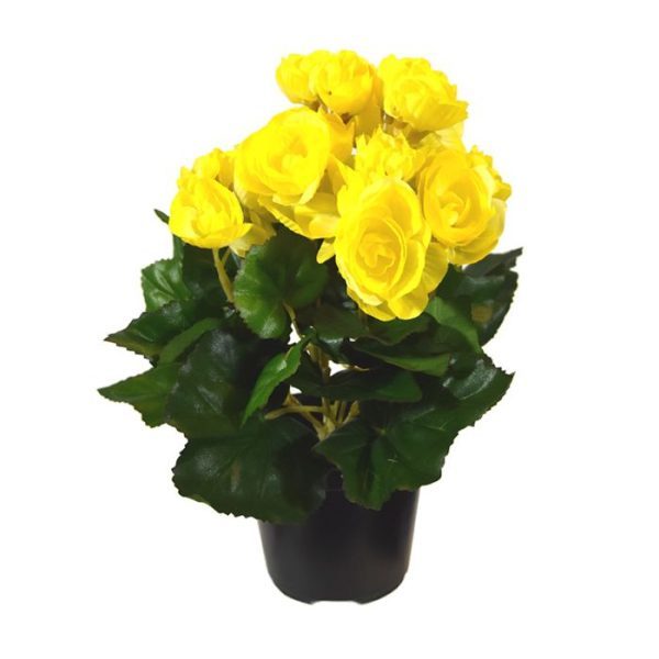 Begonia-kunstplant-20-cm-geel-in-potje-3 Begonia kunstplant 20 cm geel in potje 3