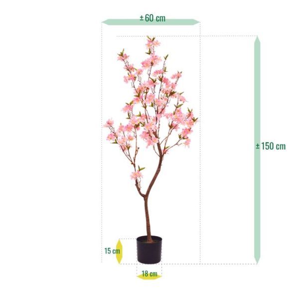 Bloesem kunstboom 150 cm roze 3