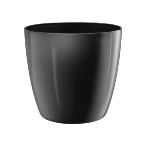 Deze Brussels diamond rond 16cm zwart heeft een hoogte van 14