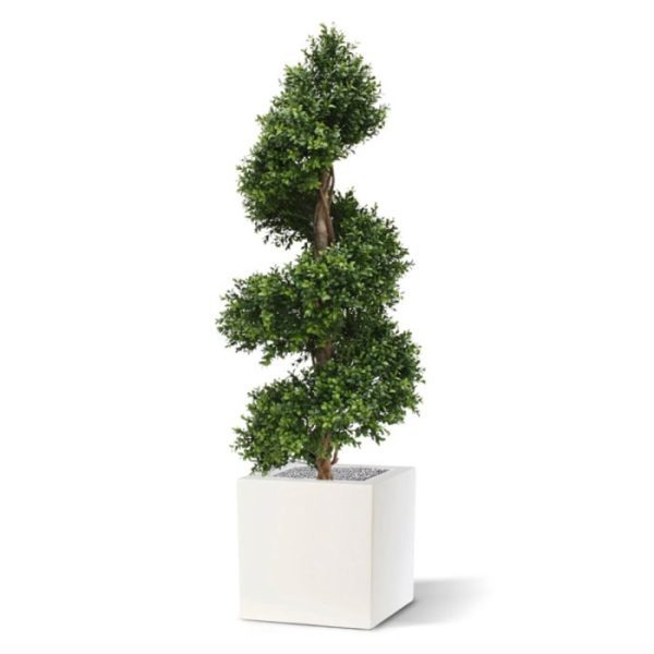 Groene kunstbomen Buxus Deluxe Spiraal 140 cm UV 2