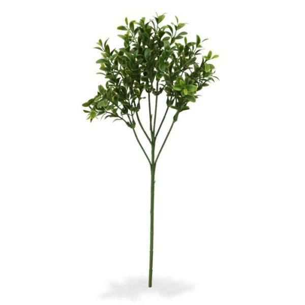 Buxus kunsttak 50 cm Deze Buxus kunsttak dient als basis product voor vele mogelijkheden en uitvoeringen. Standaard wordt deze kunsttak geleverd als steker