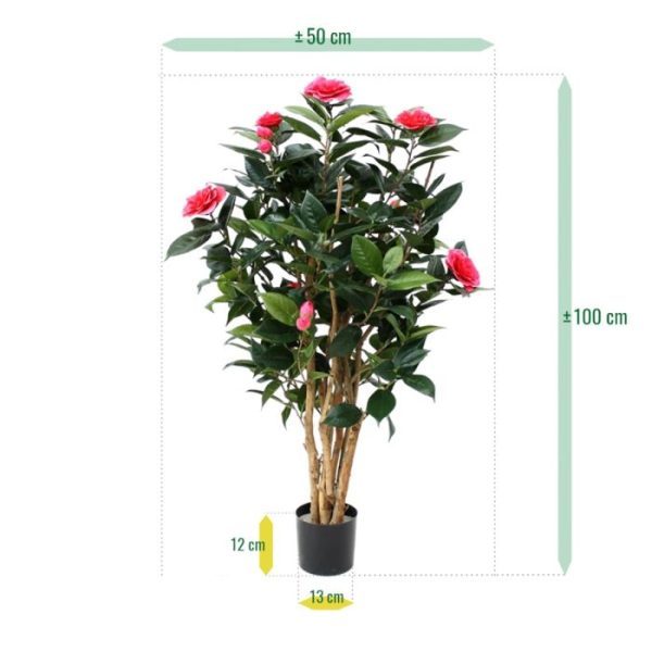 Camelia-Japonica-Kunstplant-Deluxe-100-cm-rose-7 Camelia Japonica Kunstplant Deluxe 100 cm rose 7