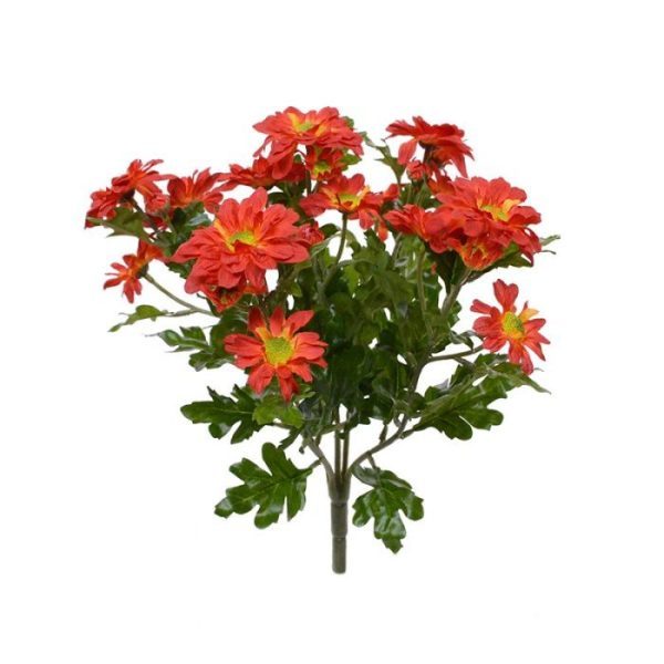 Chrysant kunstboeket 35 cm oranje 3