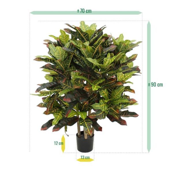 Croton Deluxe XL 90 cm kunstplant 4