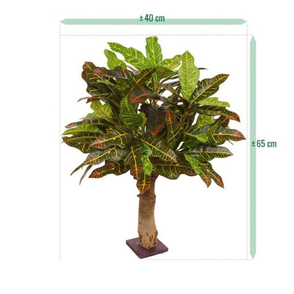 Croton kunstplant 65 cm op voet 3