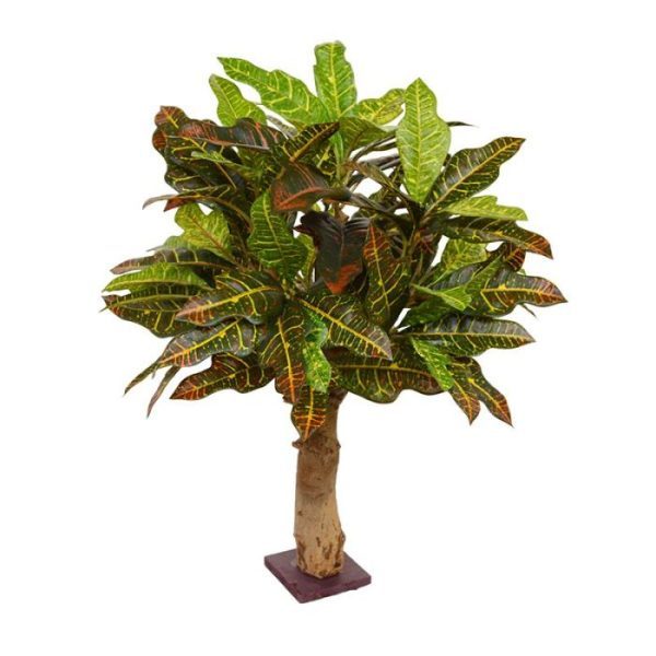 Croton kunstplant 65 cm op voet 6
