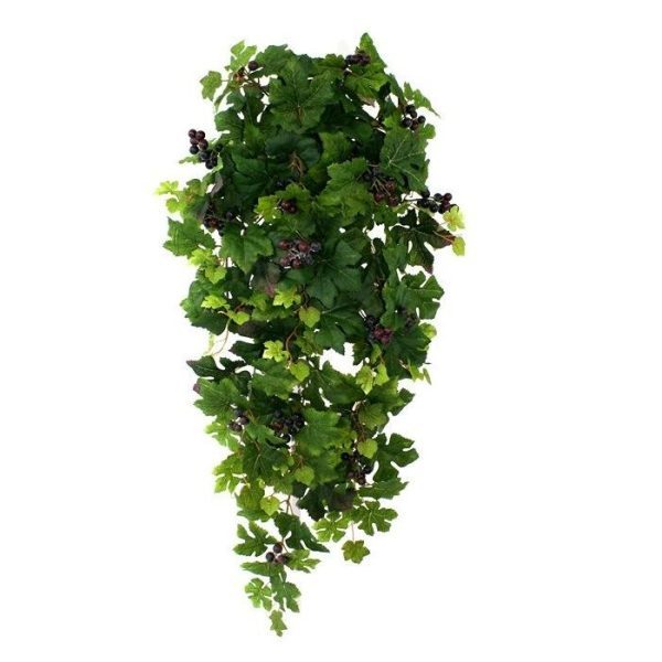 Deze nieuwe kunstzijden druiven hangplant heeft een lengte van ±90cm. De bladeren hebben een mooie bladprint