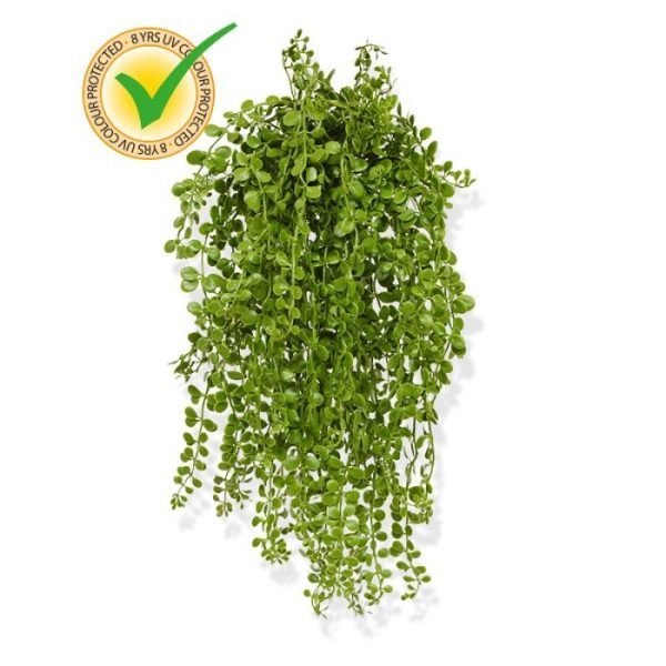 waaraan wij onze unieke UV remmer hebben toegevoegd. Zo kunnen wij garanderen dat deze kunstplant gedurende 8 jaar niet zal verkleuren. U kunt deze hanger dus prima buiten gebruiken. Bovenin is de hanger dik en stevig van structuur