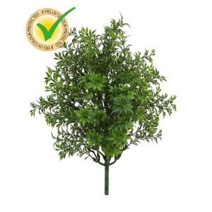 Genieten van een uniek en zeer natuurgetrouw Eucalyptus kunstboeket 30 cm UV die ook moeiteloos buiten kan blijven? Met deze geneeskrachtige kunsteucalyptus trakteert u uw bezoekers op een bijzondere en zonlichtbestendige plant die niet van echt te onderscheiden valt. Dankzij de speciale behandeling van de kunststof bladeren is dit Uv-bestendige Eucalyptus kunstboeket 30 cm bestand tegen ultraviolette straling en dus perfect geschikt voor de tuin of plekken met veel zonlicht. Dit tropische Eucalyptus kunst boeket is met zijn typische ovale en enigszins stugge volkunststof bladeren een prachtige