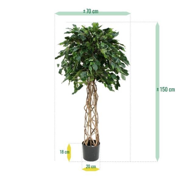 Ficus Exotica 150 cm kunst bol op stam 3