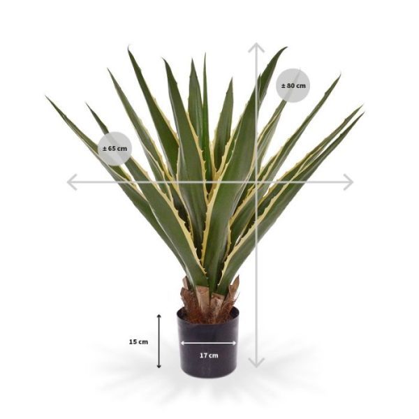 Furcraea Agave kunstplant 80 cm bont 8