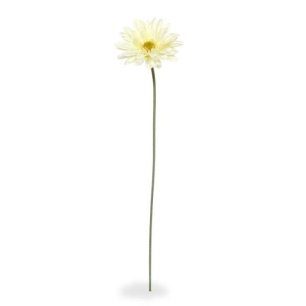 tot een kleurrijk kunstboeket worden verwerkt. De totale lengte van de kunsttak is 60 cm. De breedte van deze Gerbera kunstbloem is ongeveer 10 cm.