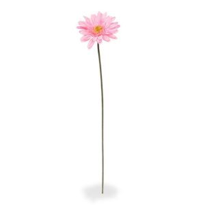 Heeft u deze levensechte Gerbera kunst steelbloem in roze al ontdekt? Deze veelzijdige kunstbloem op steel heeft een zonnig humeur en een karakteristiek uiterlijk. Heeft u die dubbele rij bloemblaadjes rondom het charmante gele hart gezien en die zachte