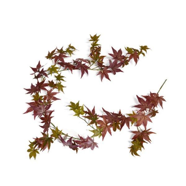 Herfst Maple kunst guirlande 180 cm burgundy 3