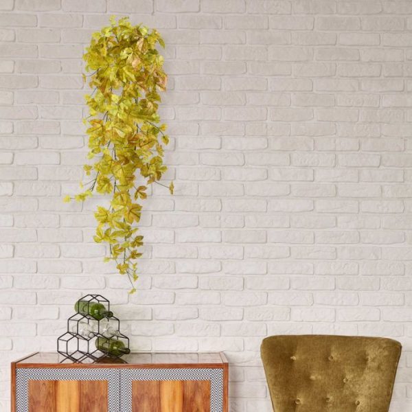 Herfst kunsthangplant Maple 90cm geel 4