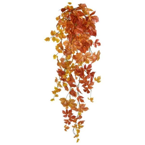 Herfst kunsthangplant Maple 90cm oranje 2