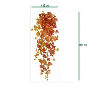 Oranje boven met deze prachtige Kunst herfst Maple hanger van 90 cm. Haal de herfst maar in huis met deze fantastische Esdoorn kunsthangplant in herfstachtige kleuren. Mag hij op een plekje boven op uw kast in de woonkamer