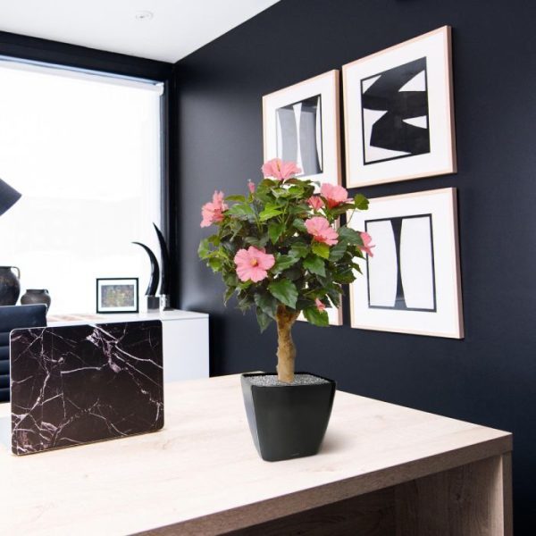 Hibiscus-kunstplant-65-cm-op-voet-cerise-9 Hibiscus kunstplant 65 cm op voet cerise 9