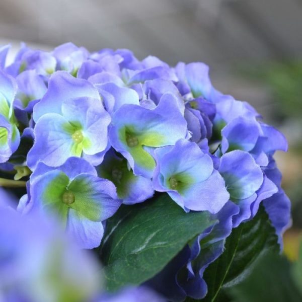 Hortensia Deluxe kunstplant op stam 90 cm blauw 5