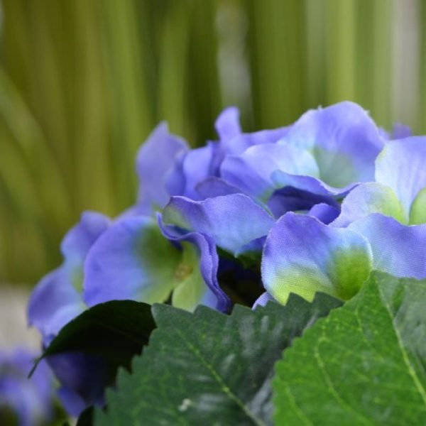 Hortensia Deluxe kunstplant op stam 90 cm blauw 6