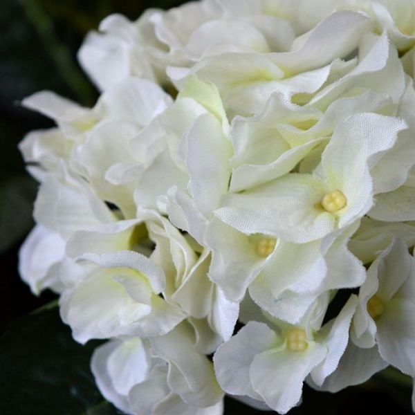 Hortensia Deluxe kunstplant op stam 90 cm creme 5