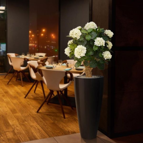 Hortensia Deluxe kunstplant op stam 90 cm creme 7