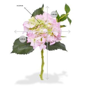 Nieuw - Hortensia kunstbloem 38 cm roze