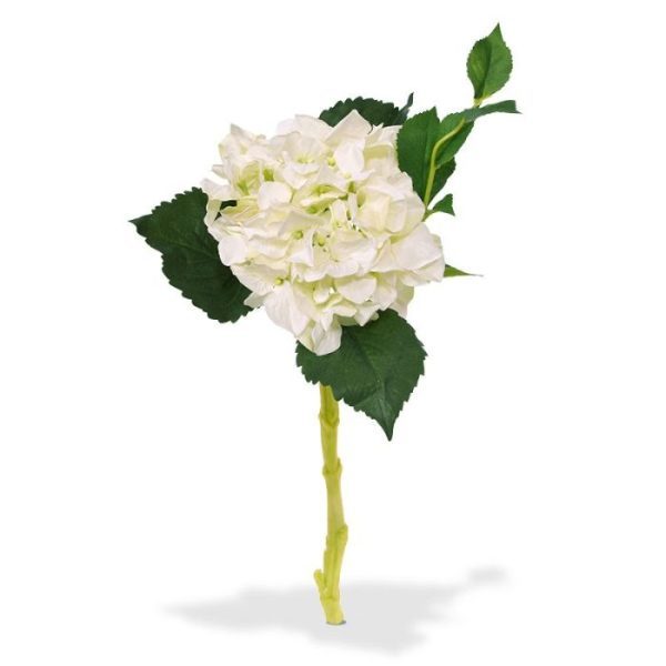 Hortensia kunstbloem 38 cm wit 3