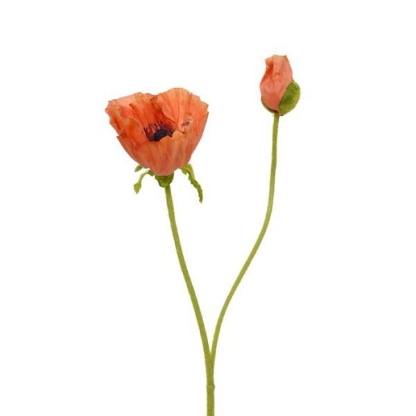 Klaproos Deluxe kunstbloem 70 cm oranje 6